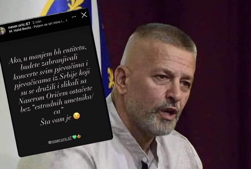 Naser Orić poručio: “Ako budete zabranjivali nastupe svima koji su se slikali sa mnom – ostaćete bez estrade” - featured image Naser Orić poručio: “Ako budete zabranjivali nastupe svima koji su se slikali sa mnom – ostaćete bez estrade” - featured image